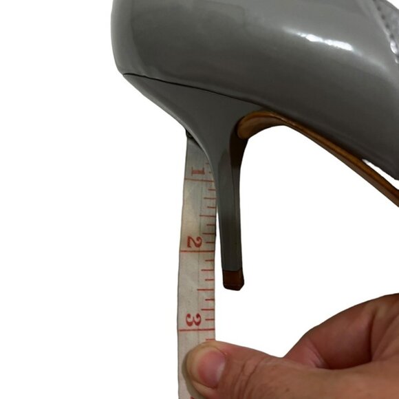 Zara heels Women's 37 US 6.5 gray suede pointy toe - Picture 6 of 11